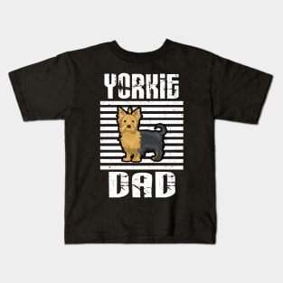 Yorkie Dad Proud Dogs Kids T-Shirt